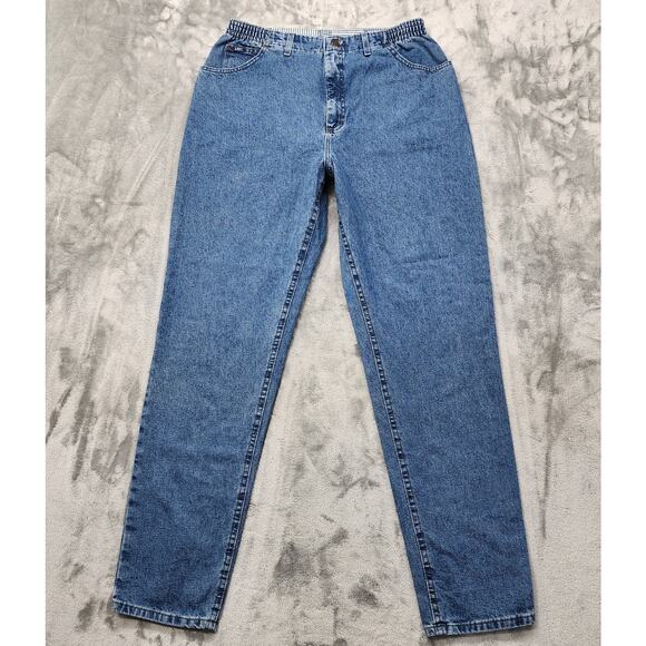 Lee Denim - Vintage 90s LEE Riders Jeans Womens 18WL LONG Blue High Rise Tapered Leg Mom